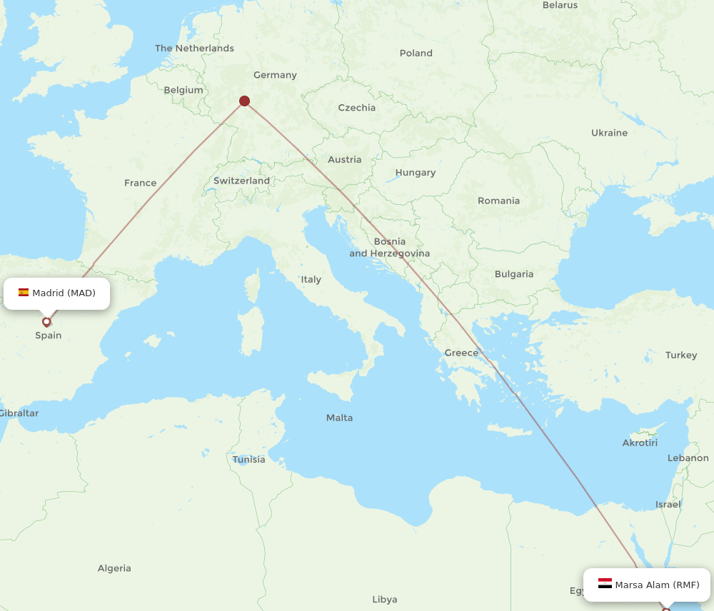 MAD-RMF flight routes