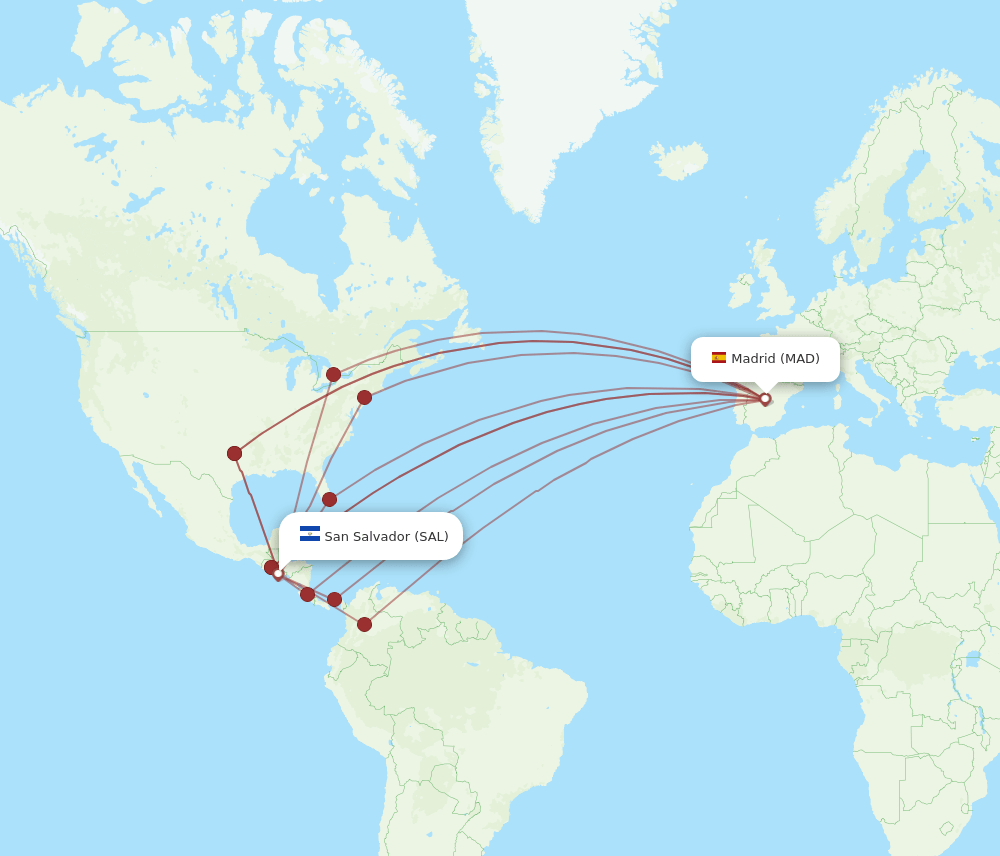 MAD-SAL flight routes