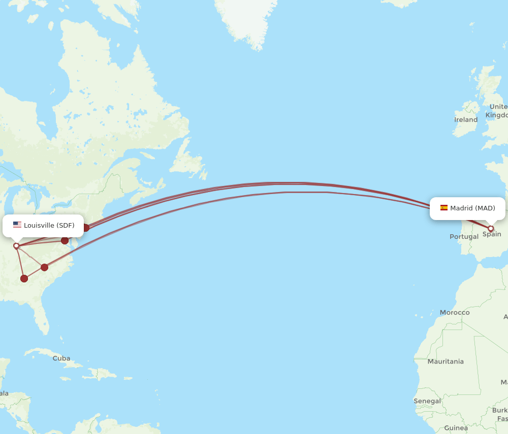 MAD-SDF flight routes