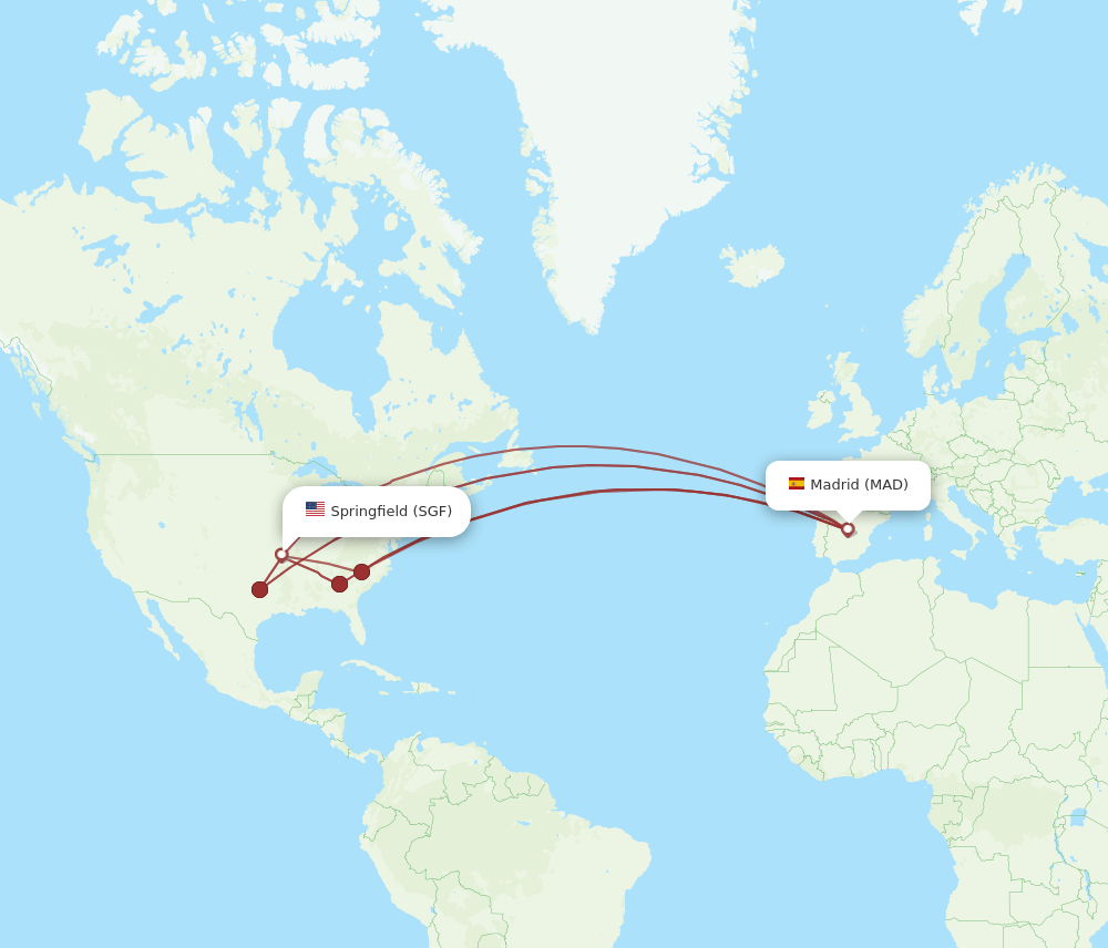 MAD-SGF flight routes