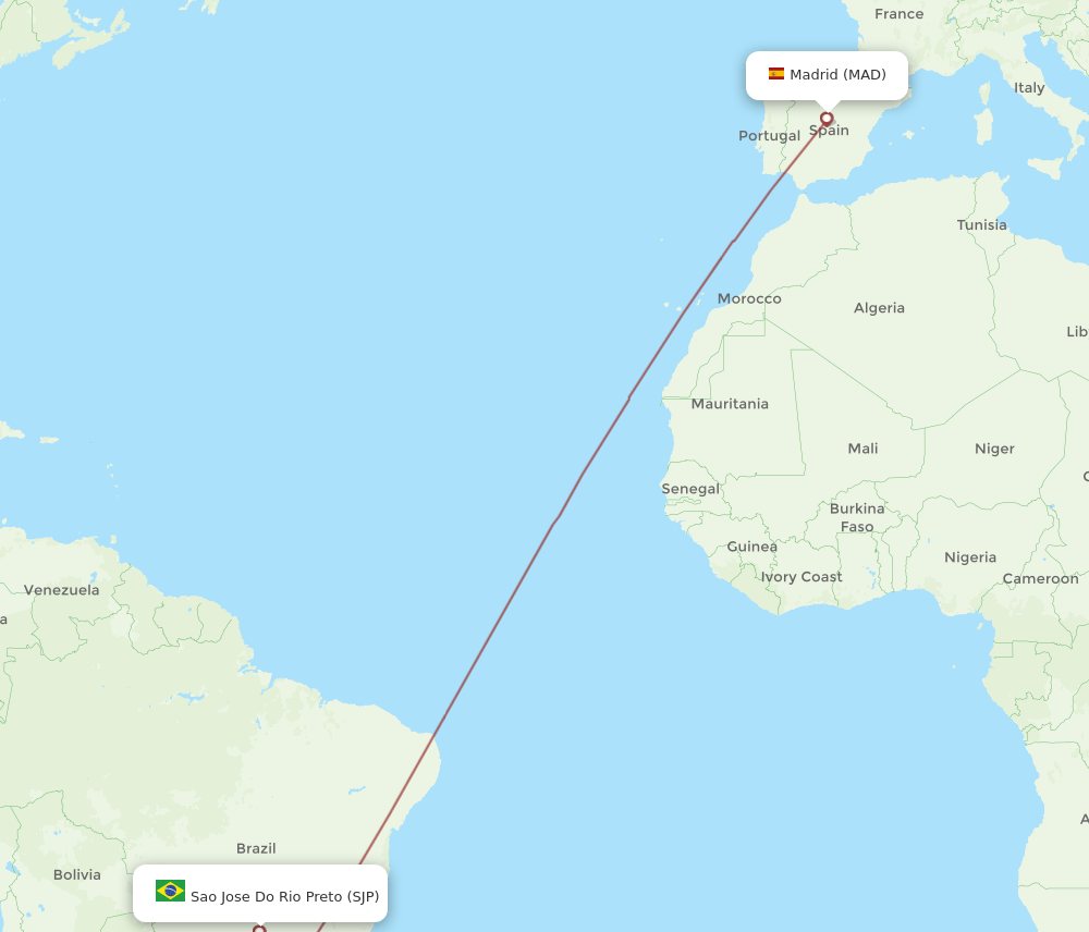 MAD-SJP flight routes