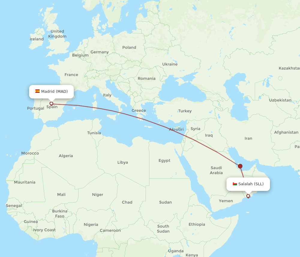 MAD-SLL flight routes