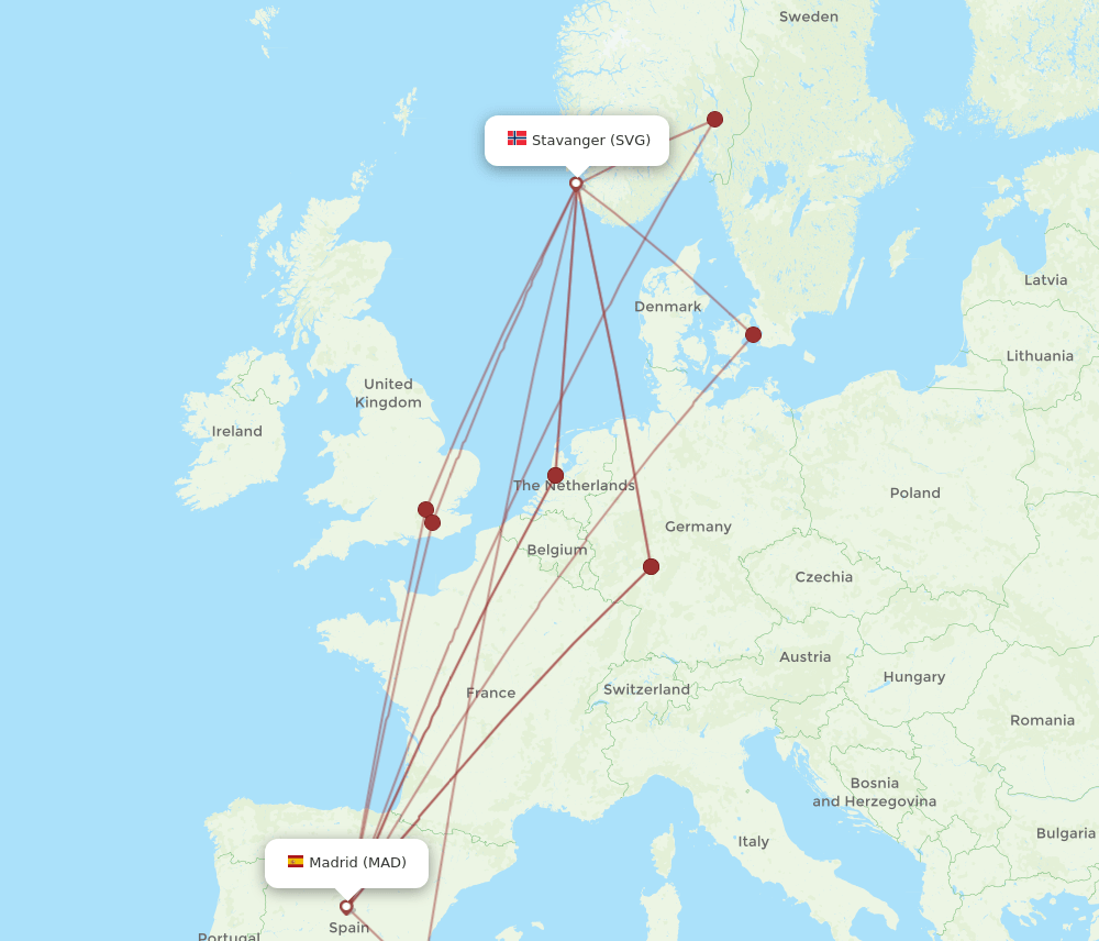 MAD-SVG flight routes