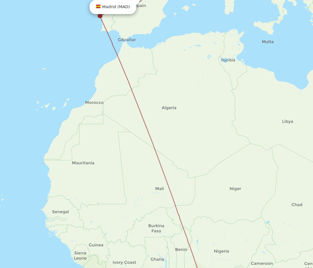 MAD-TMS flight routes