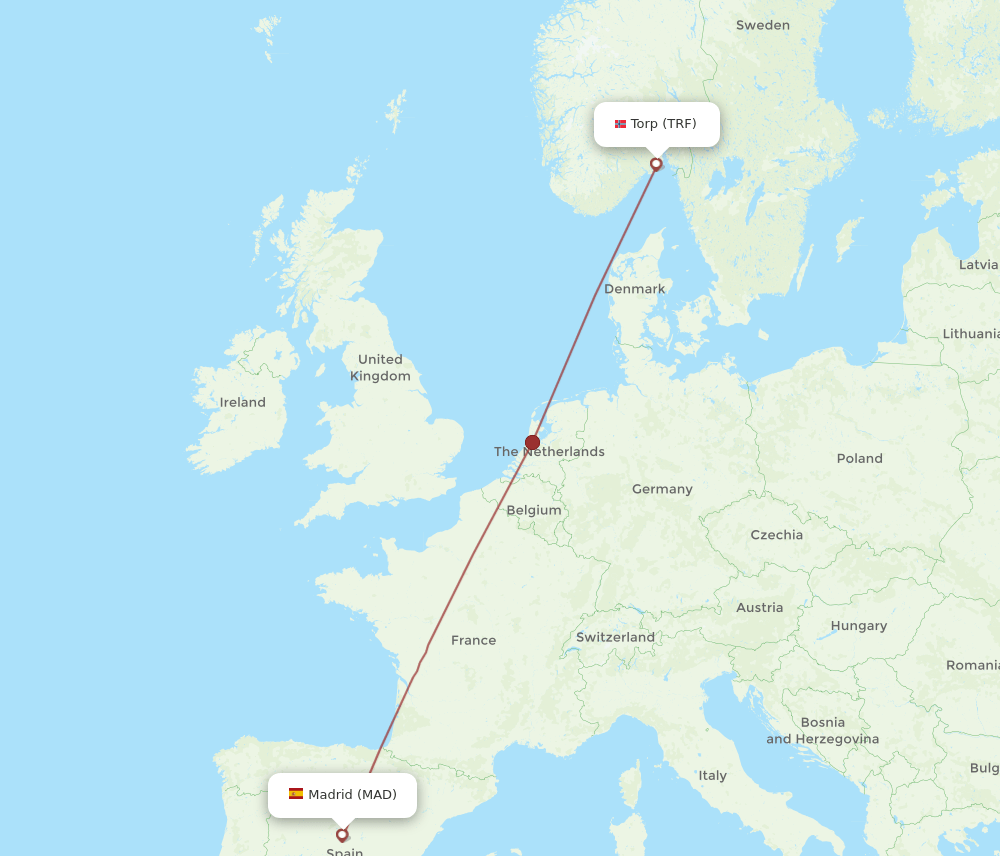 MAD-TRF flight routes