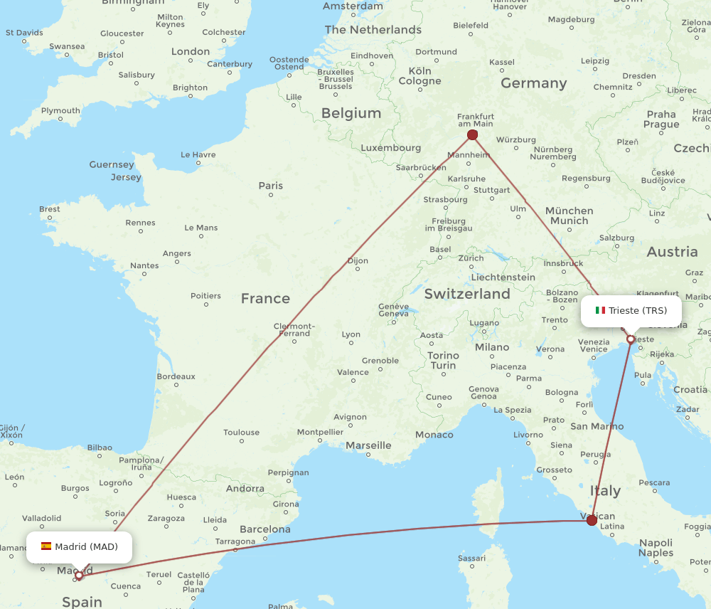 MAD-TRS flight routes