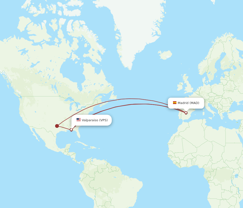 MAD-VPS flight routes