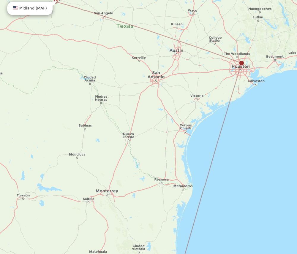 MAF-TAM flight routes