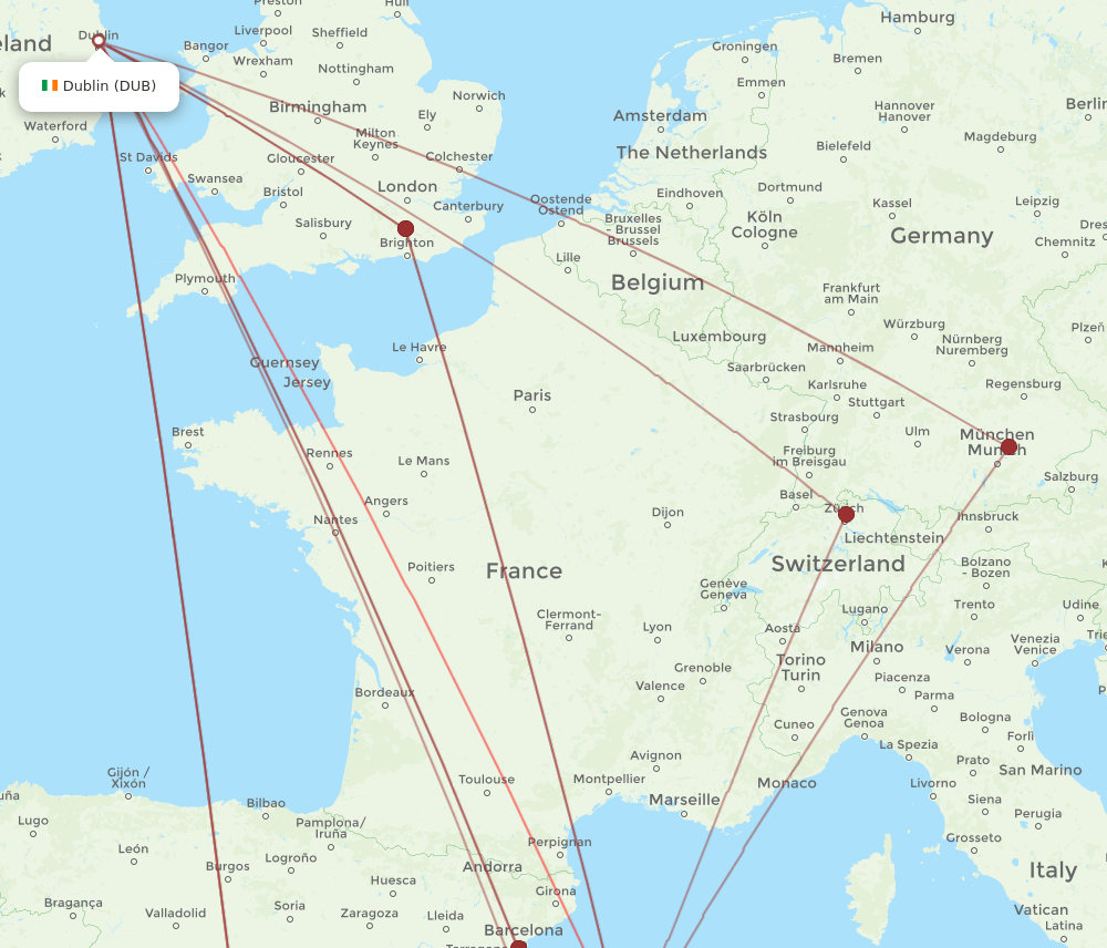 MAH-DUB flight routes