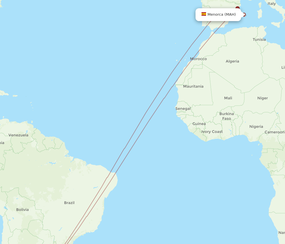 MAH-EZE flight routes