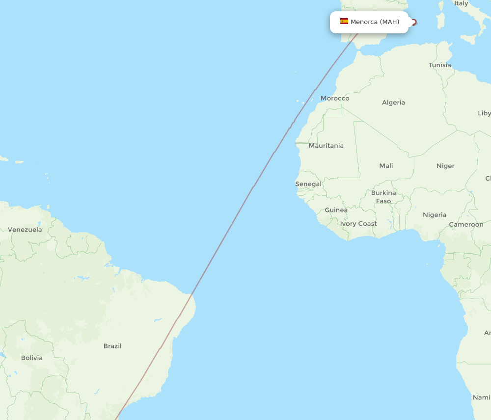 MAH-MVD flight routes