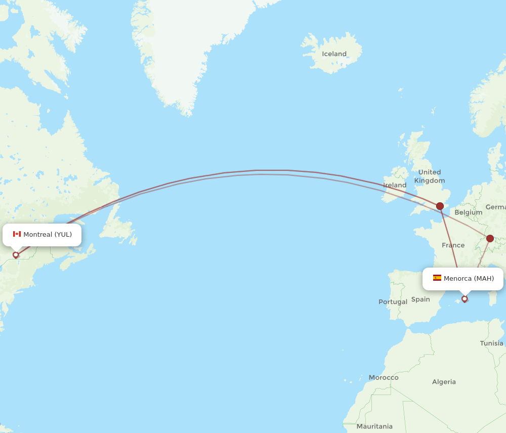 MAH-YUL flight routes