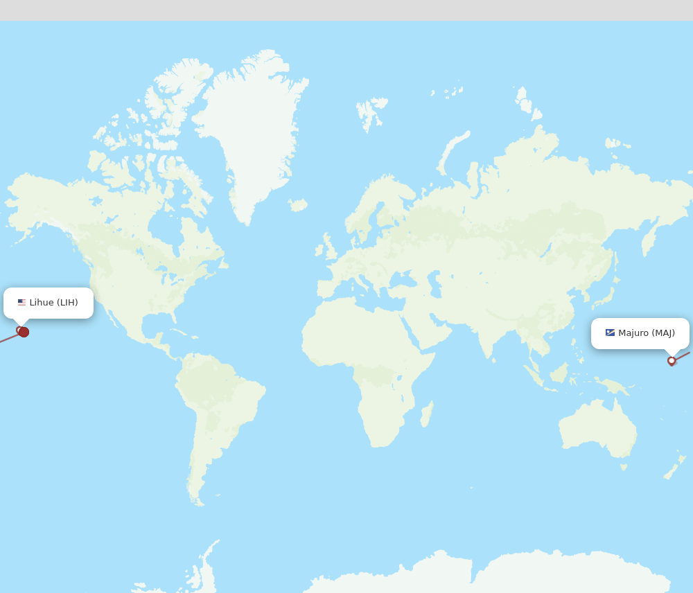 MAJ-LIH flight routes