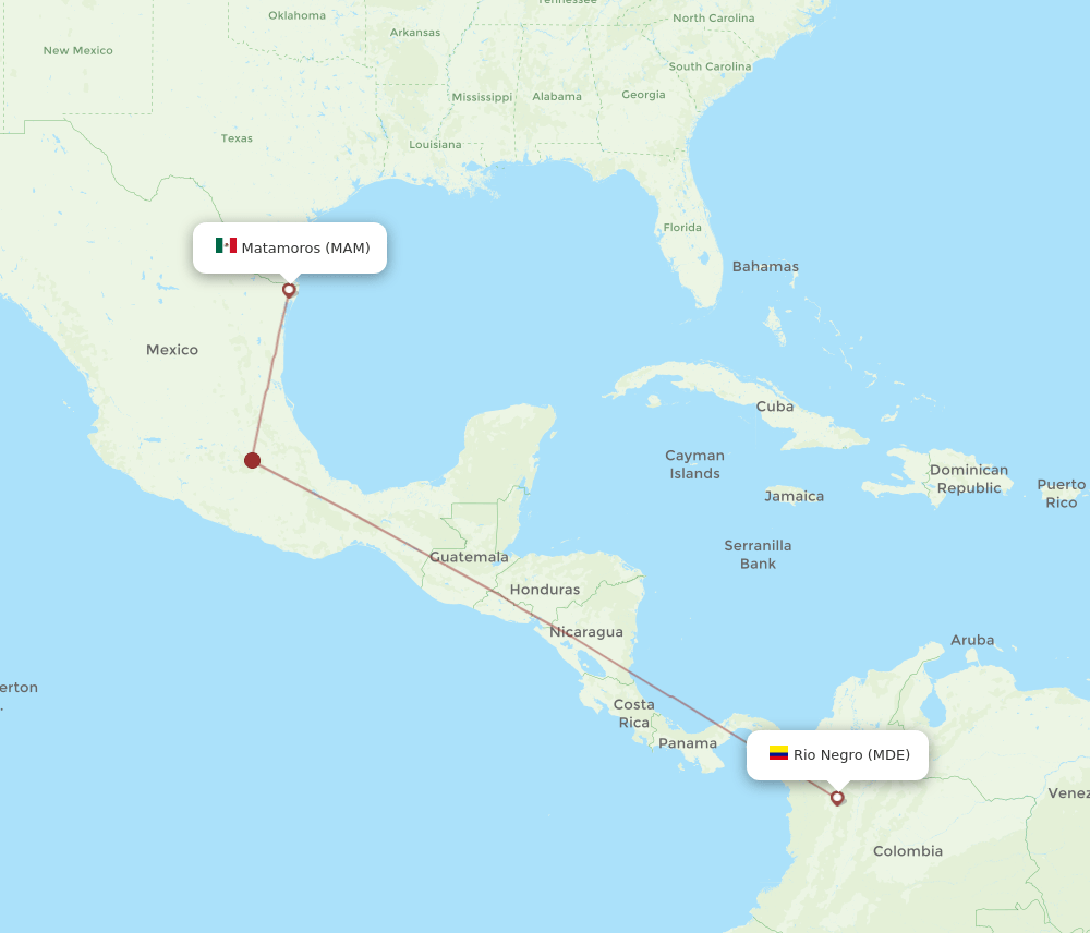 MAM-MDE flight routes
