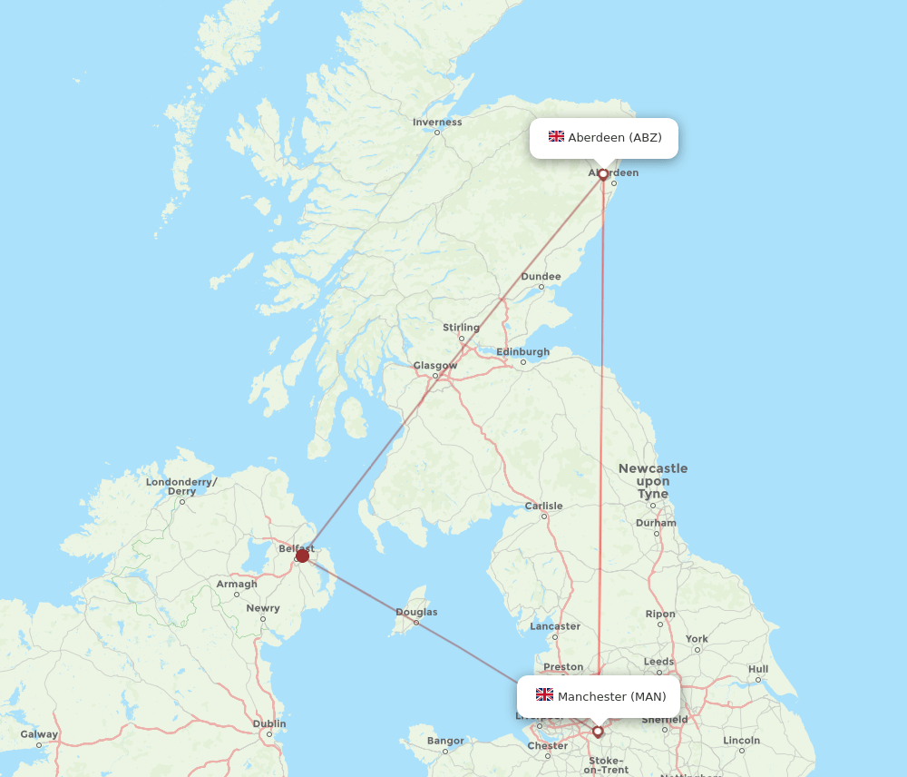 MAN-ABZ flight routes