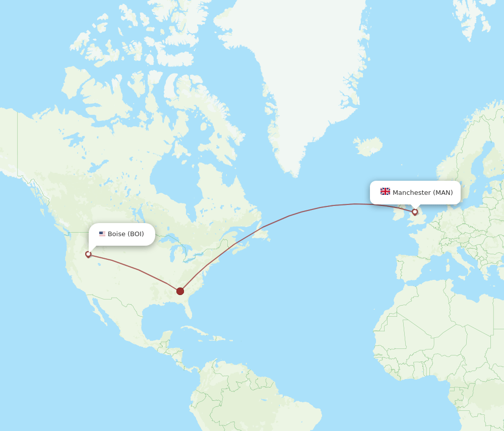 MAN-BOI flight routes