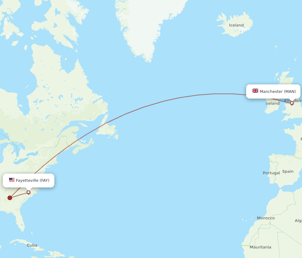 MAN-FAY flight routes