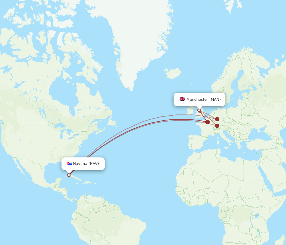 MAN-HAV flight routes