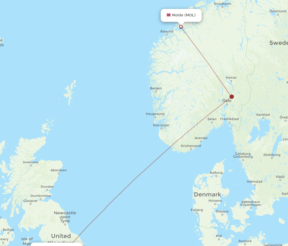 MAN-MOL flight routes
