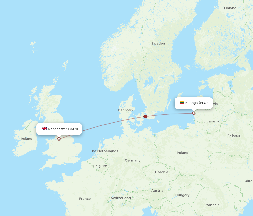 MAN-PLQ flight routes