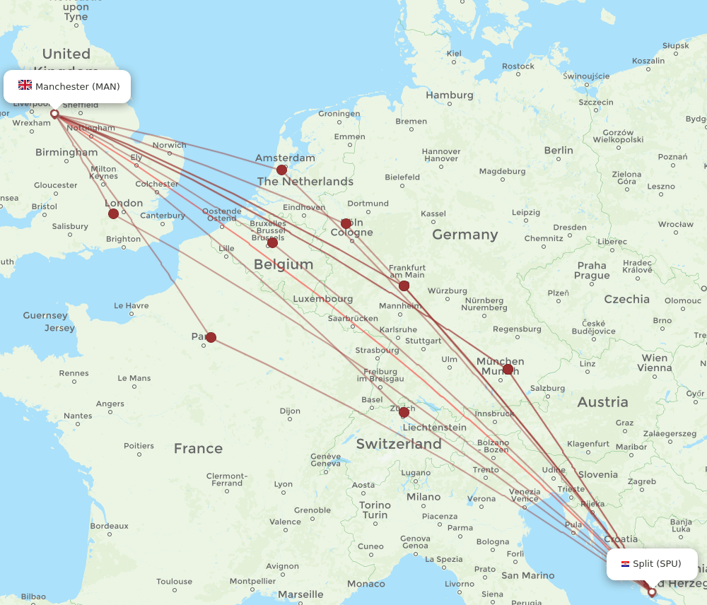 MAN-SPU flight routes