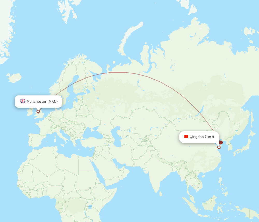 MAN-TAO flight routes