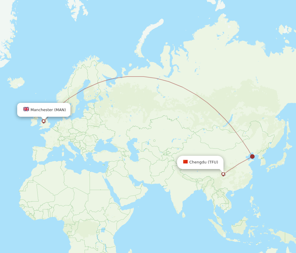 MAN-TFU flight routes