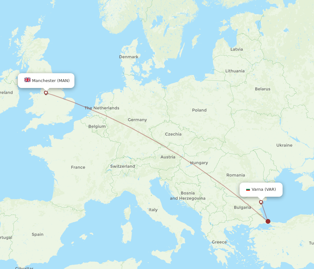MAN-VAR flight routes
