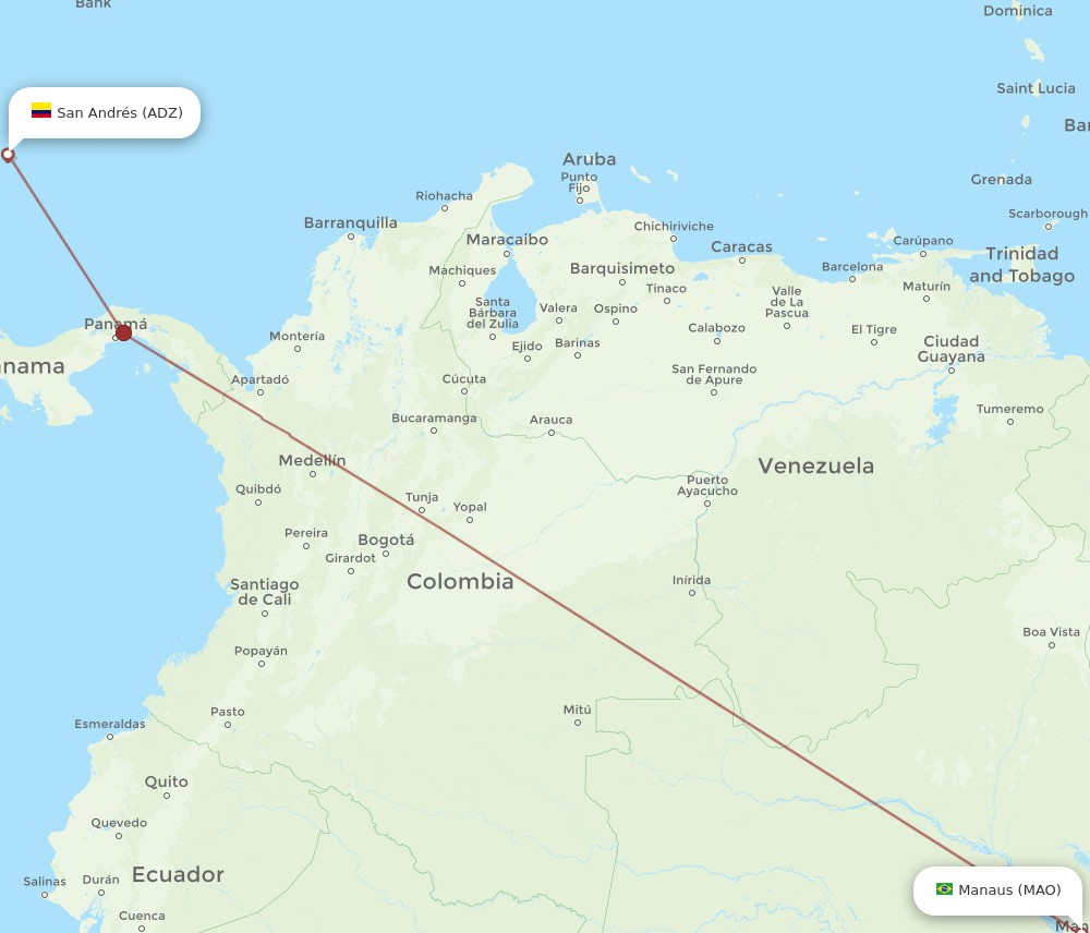 MAO-ADZ flight routes