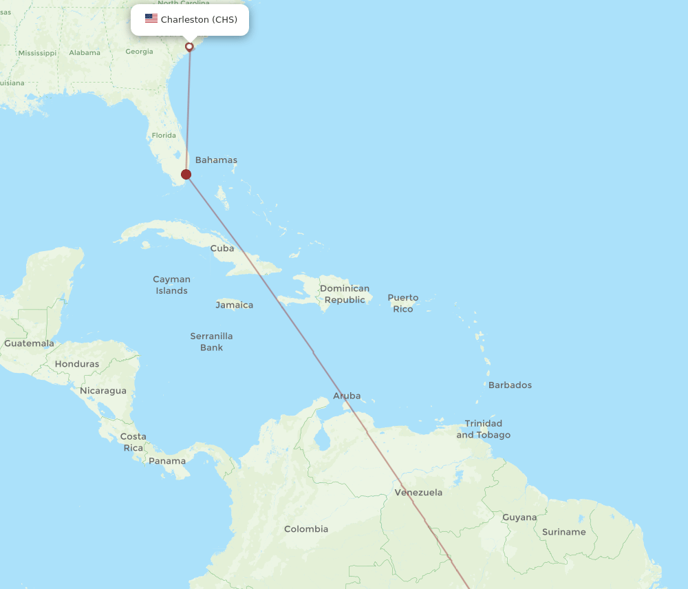 MAO-CHS flight routes