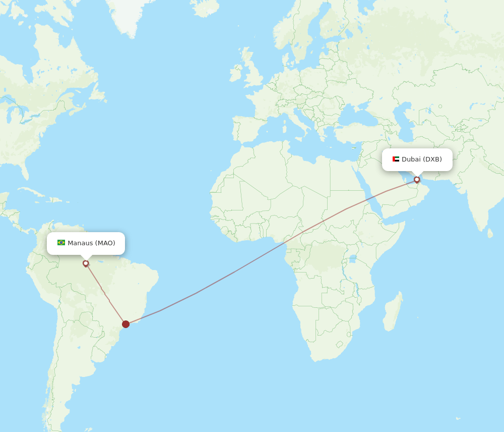 MAO-DXB flight routes