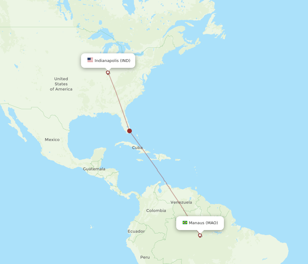 MAO-IND flight routes