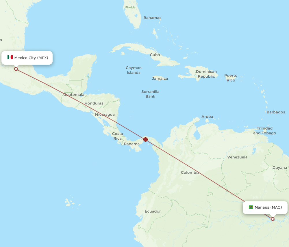 MAO-MEX flight routes