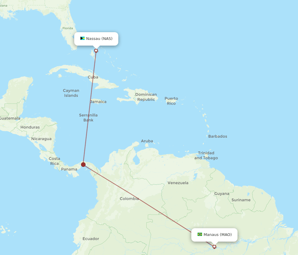 MAO-NAS flight routes