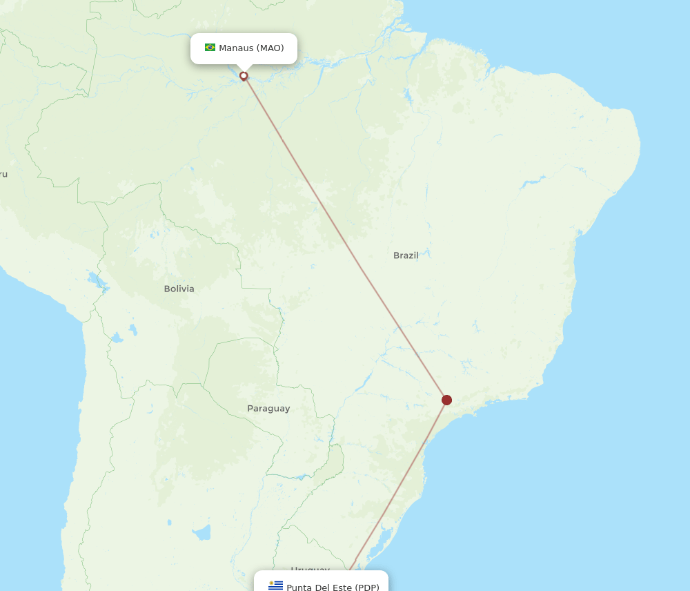 MAO-PDP flight routes