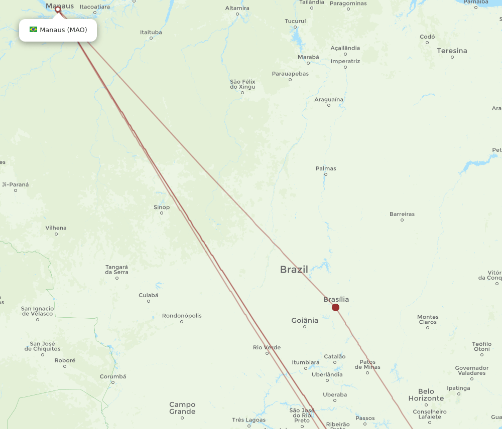 MAO-SDU flight routes