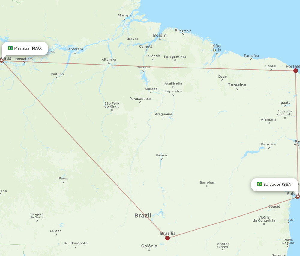 MAO-SSA flight routes