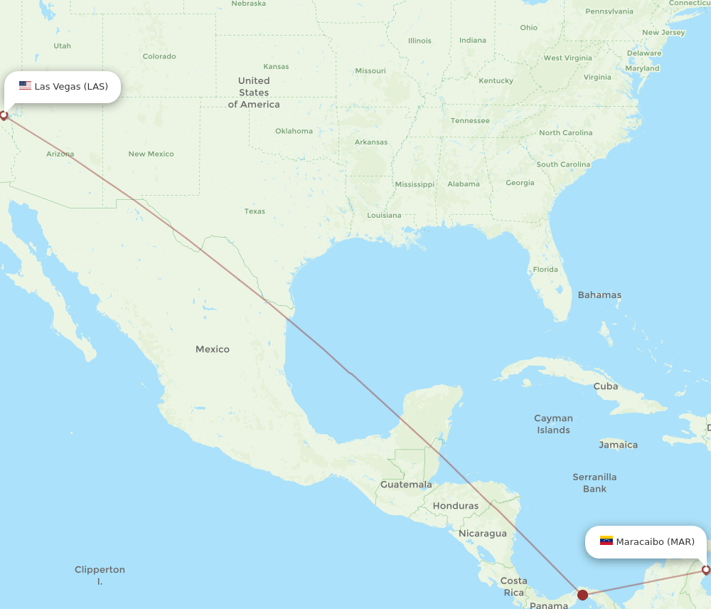 MAR-LAS flight routes