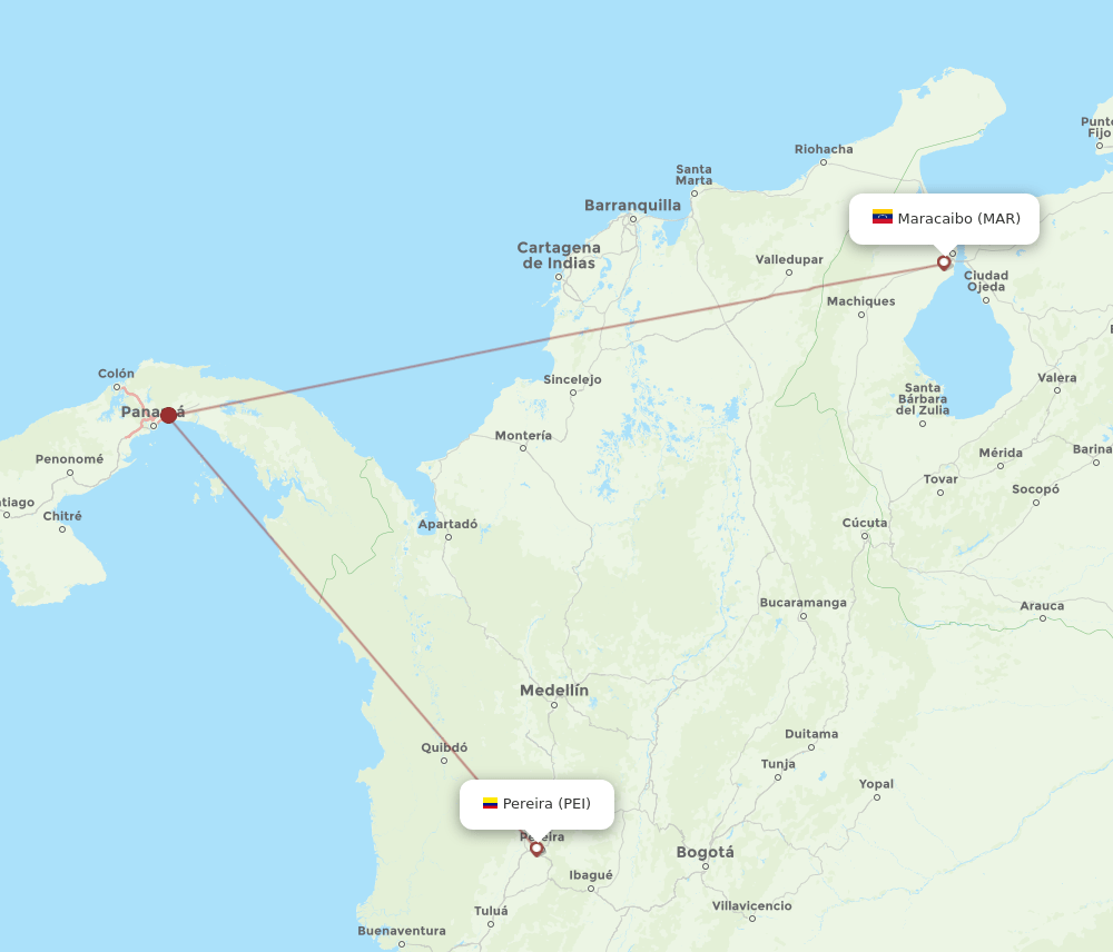 MAR-PEI flight routes