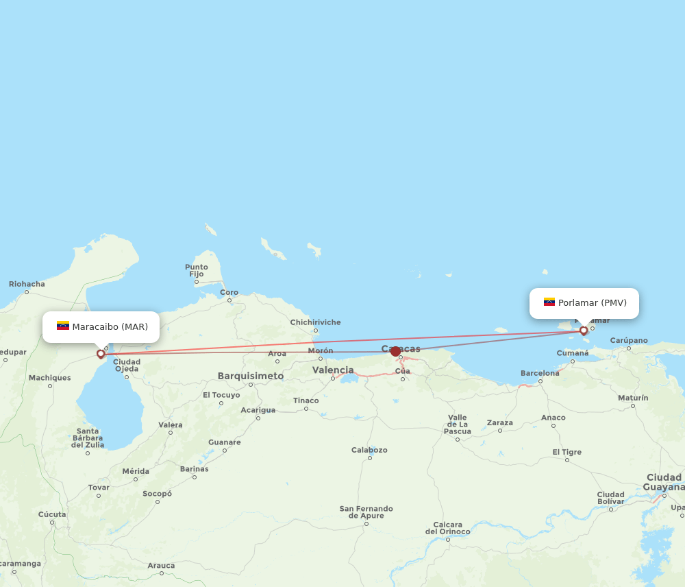 MAR-PMV flight routes