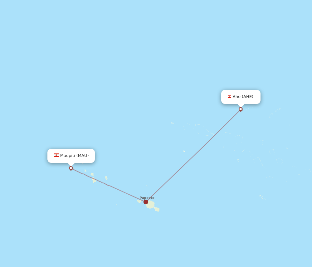 MAU-AHE flight routes