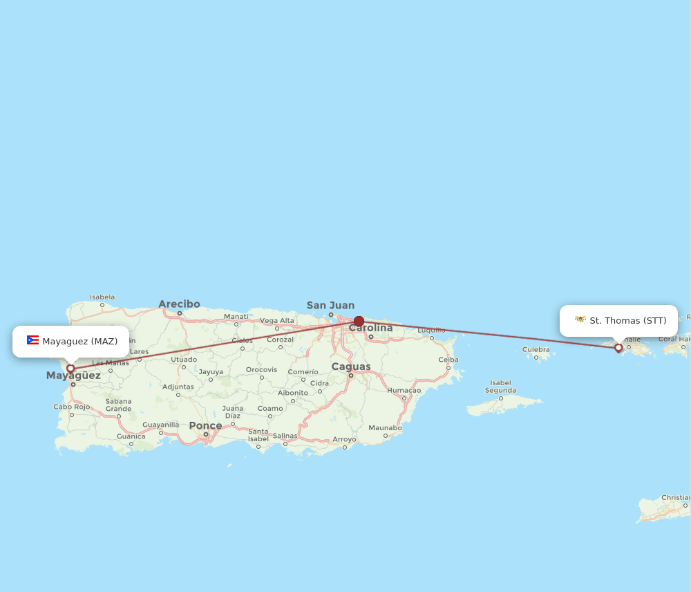 MAZ-STT flight routes