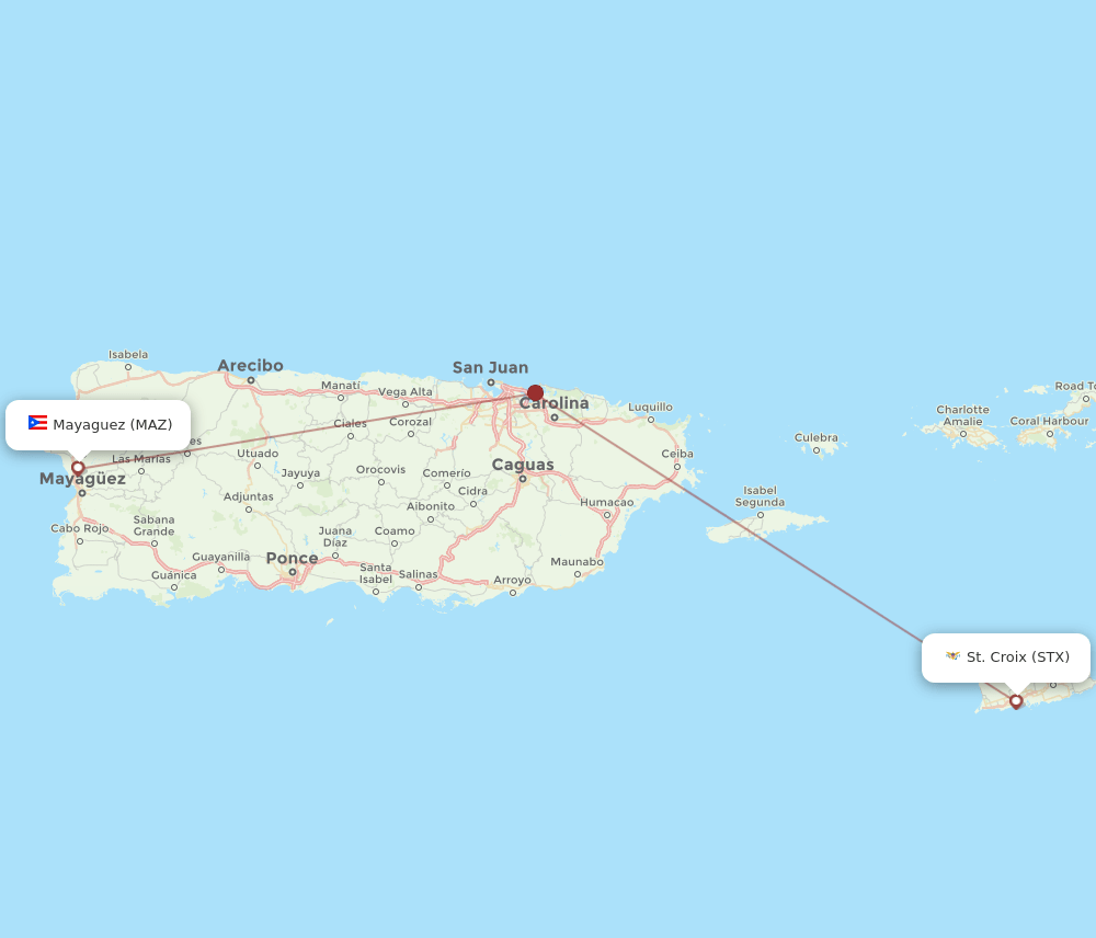 MAZ-STX flight routes