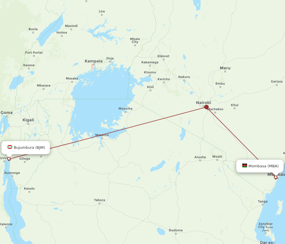 MBA-BJM flight routes