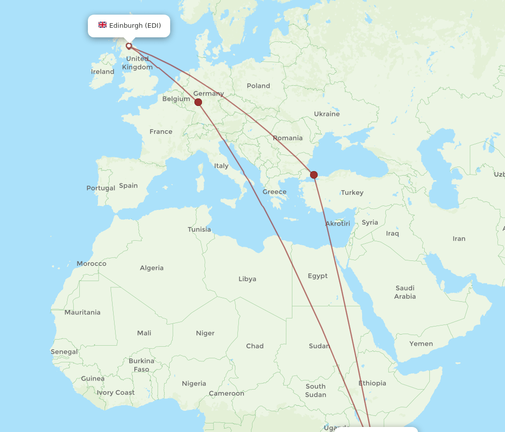 MBA-EDI flight routes