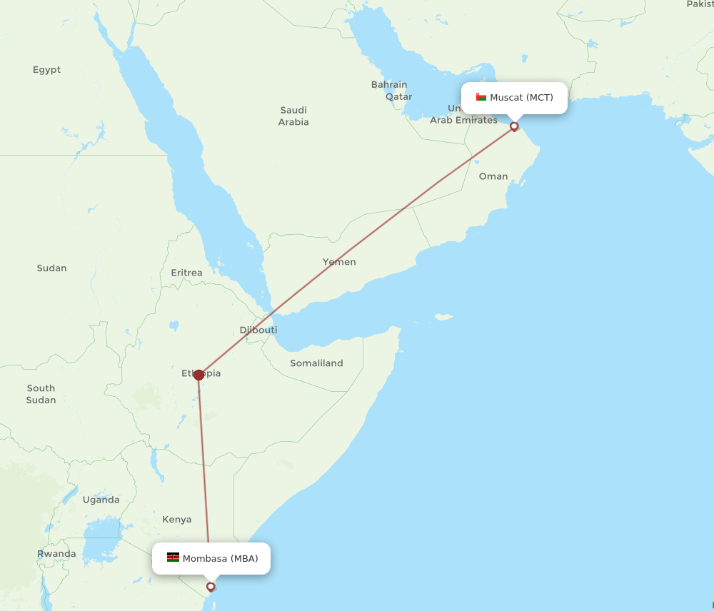 MBA-MCT flight routes