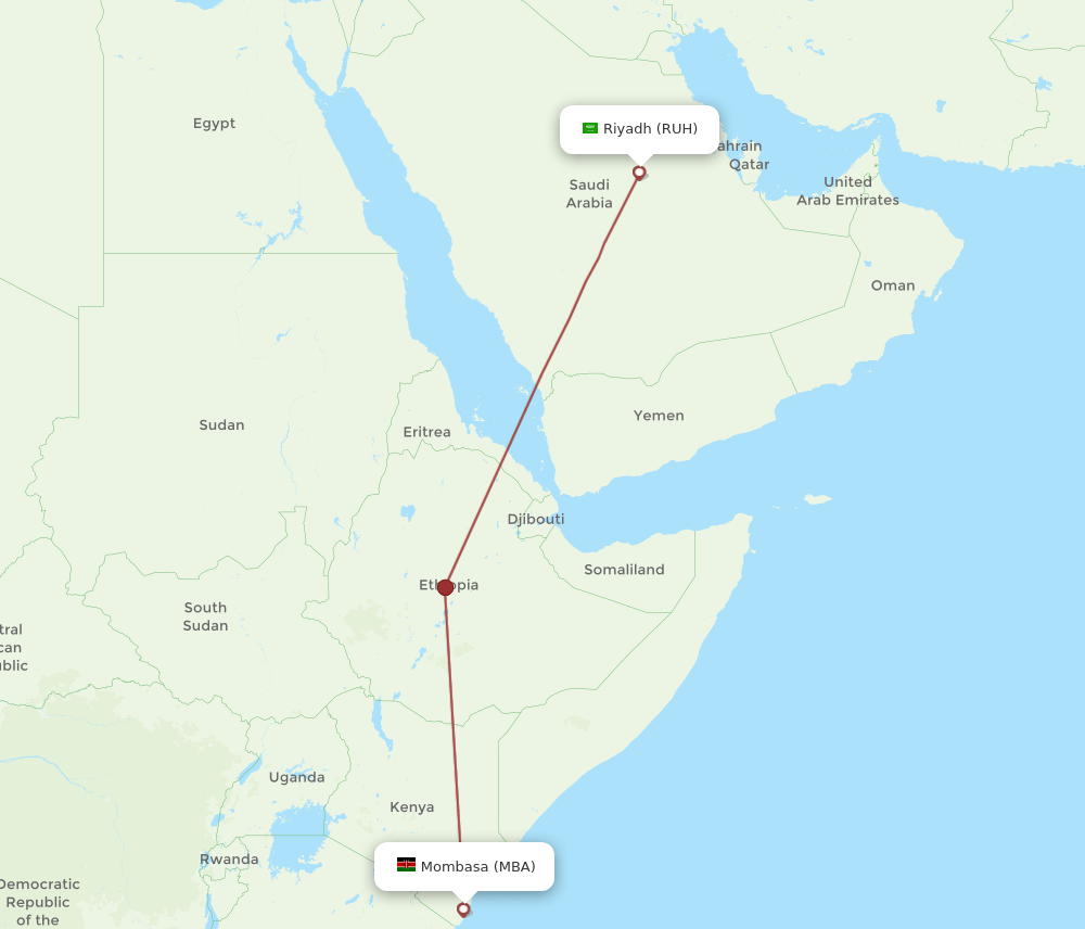 MBA-RUH flight routes
