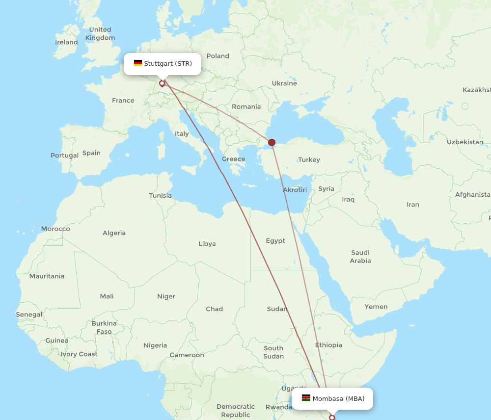 MBA-STR flight routes