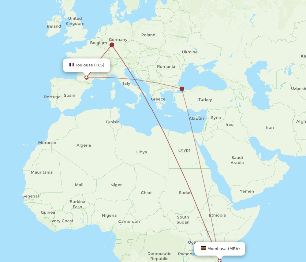 MBA-TLS flight routes