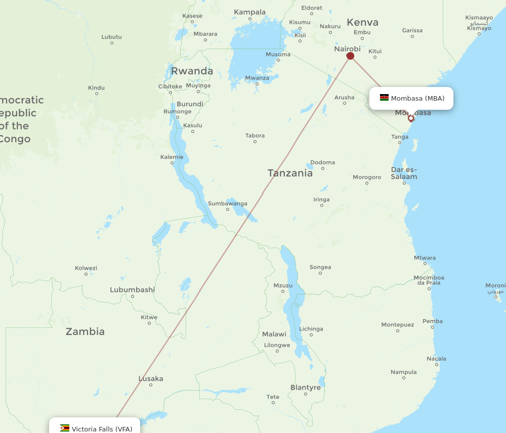 MBA-VFA flight routes